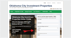 Desktop Screenshot of homesforsaleokc.com